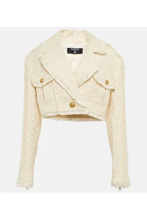 Balmain Cropped-Jacke aus Tweed