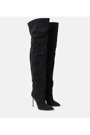 PARIS TEXAS Overknee-Stiefel aus Veloursleder