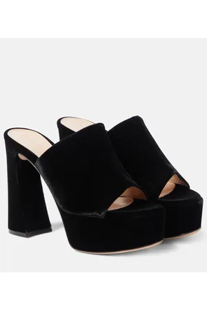 Gianvito Rossi Plateau-Pantoletten Holly aus Samt