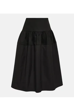Jil Sander High-Rise-Midirock aus Baumwolle