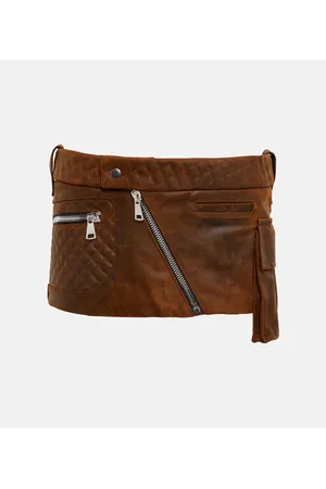 LAQUAN SMITH Cargo-Minirock aus Leder