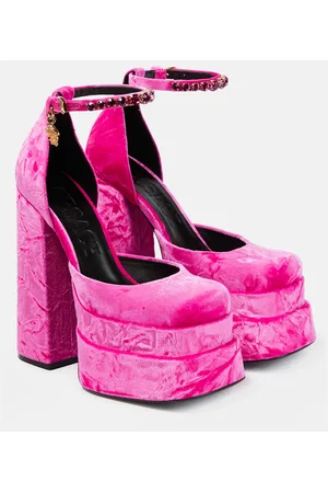 VERSACE Plateau-Pumps Medusa Aevitas aus Samt