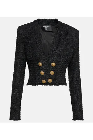 Balmain Verzierte Jacke aus Tweed