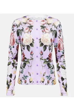 Oscar de la Renta Cardigan aus einem Baumwollgemisch