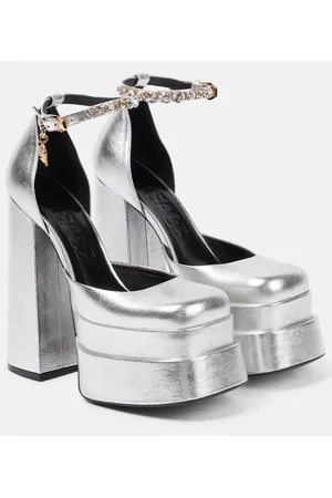VERSACE Plateau-Pumps Medusa Aevitas aus Leder