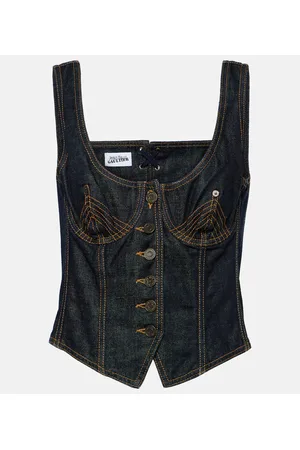 Jean Paul Gaultier Bustier-Top aus Denim