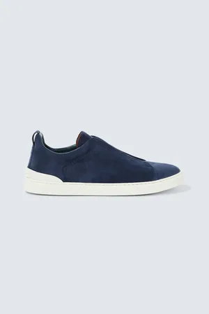 Ermenegildo Zegna Sneakers Triple Stitch aus Veloursleder