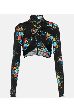 Paco rabanne Bedrucktes Cropped-Top aus Jersey