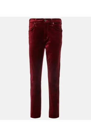 Citizens of Humanity High-Rise Slim Hose Jolene aus Samt