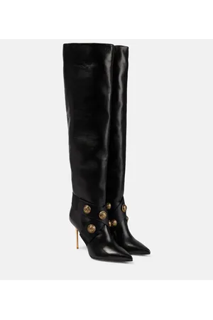Balmain Verzierte Stiefel Alma aus Leder