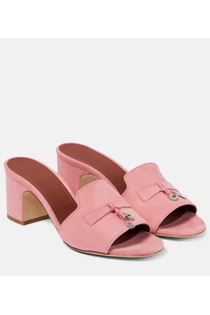 Loro Piana Pantoletten Summer Charms aus Veloursleder