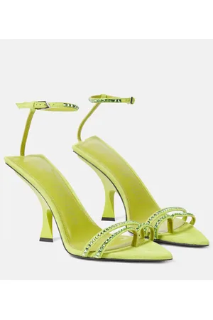 The Attico Sandalen Ester aus Veloursleder mit Kristallen