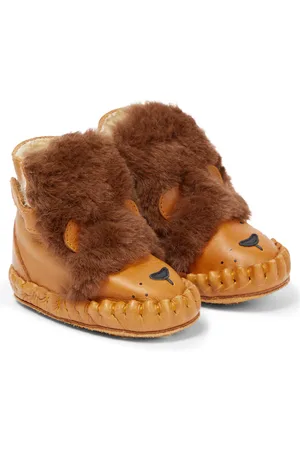 Donsje Baby Stiefel Kapi aus Faux Fur und Leder