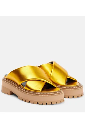 Proenza Schouler Sandalen aus Metallic-Leder