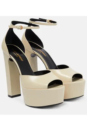 Saint Laurent Plateausandalen Jodie 145 aus Leder