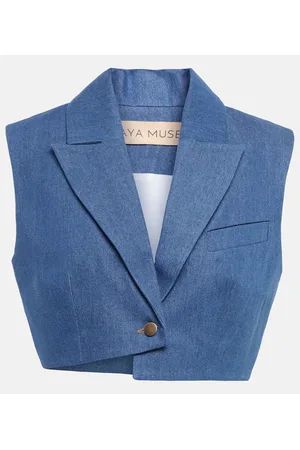 AYA MUSE Cropped-Weste Ule aus Denim