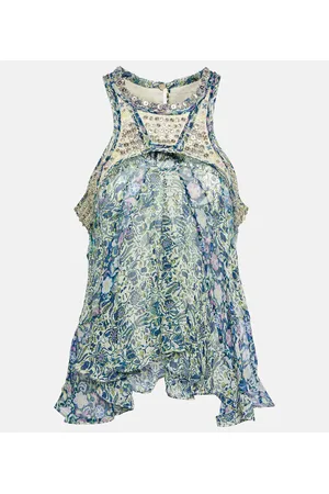 Isabel Marant Bedrucktes Top Onyle aus Seidenchiffon