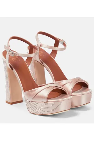 MALONE SOULIERS Verzierte Plateausandalen Keaton aus Satin