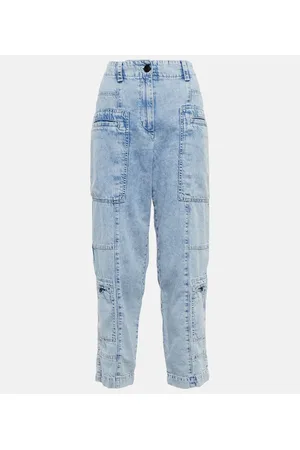 Proenza Schouler High-Rise Cargo-Jeans Chambray