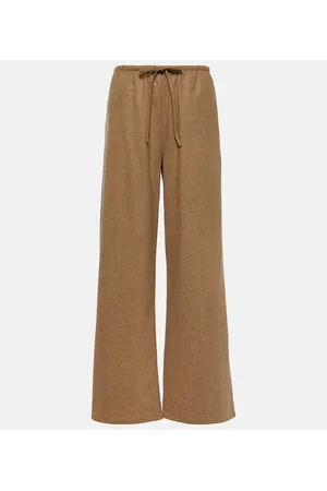 ASCENO Weite Hose aus Wolle und Kaschmir