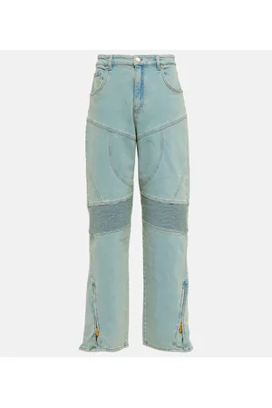 BLUMARINE High-Rise Wide-Leg Jeans