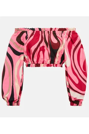 Puccini Cropped-Top Marmo aus Baumwolle