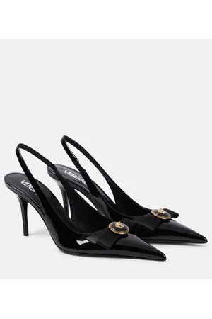 VERSACE Slingback-Pumps Gianni Ribbon aus Lackleder