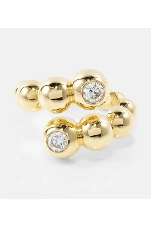 Melissa Kaye Ring Audrey Large aus 18kt Gelbgold mit Diamanten