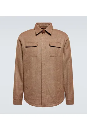 Thom Sweeney Hemdjacke aus Leinen, Wolle und Seide