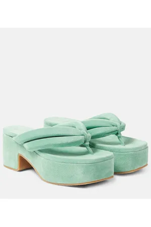 DRIES VAN NOTEN Plateausandalen aus Veloursleder