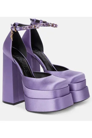 VERSACE Plateau-Pumps Medusa Aevitas aus Satin