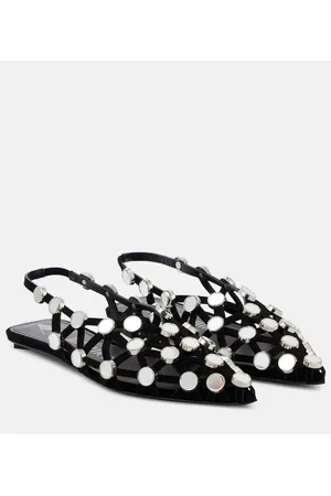 The Attico Verzierte Slingback-Ballerinas Grid