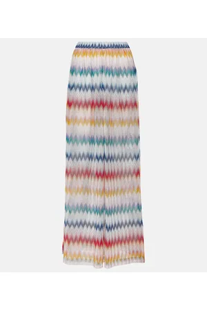 Missoni Weite High-Rise-Hose aus Häkelstrick