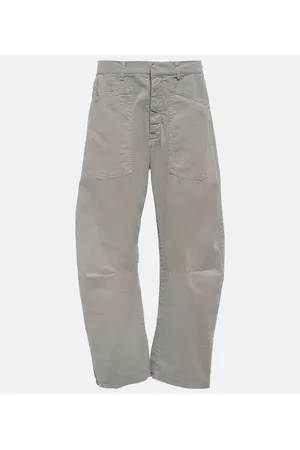 NILI LOTAN High-Rise-Hose Shon aus Twill