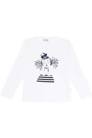 Il gufo Longsleeve aus Baumwoll-Jersey