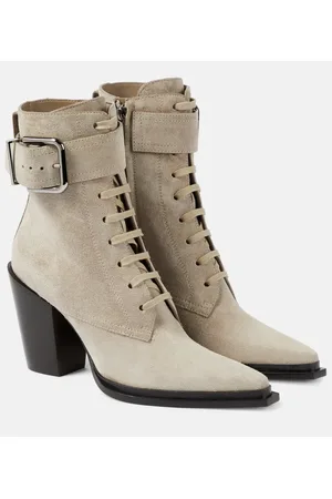 Jimmy Choo Schnürstiefel Myos 80 aus Veloursleder