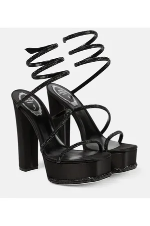 RENE CAOVILLA Verzierte Plateausandalen Cleo 130