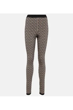 Balmain High-Rise Leggings Monogram