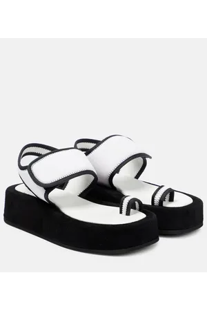 WARDROBE.NYC Sandalen aus Neopren und Veloursleder
