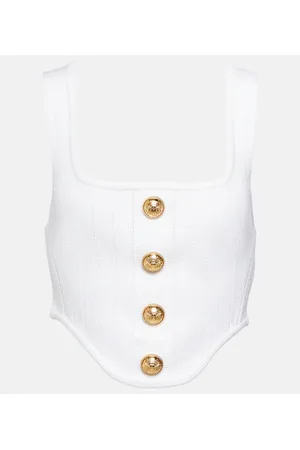Balmain Top aus Rippstrick