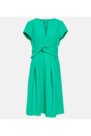 Oscar de la Renta Midikleid aus einem Wollgemisch
