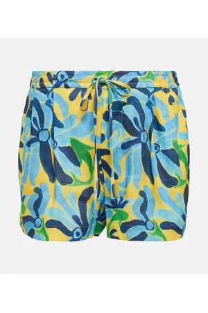 Marni Bedruckte Shorts aus einem Leinengemisch