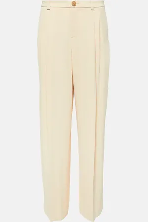 Vince Weite Low-Rise-Hose aus Crêpe