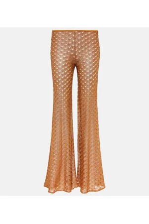 Missoni Weite Low-Rise-Hose aus Häkelstrick