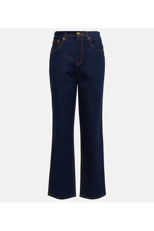 Tory Burch High-Rise Straight-Leg Jeans