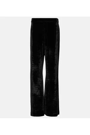 Jil Sander Weite High-Rise-Hose aus Samt