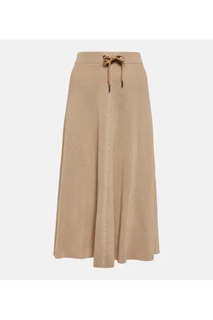 Brunello Cucinelli High-Rise-Midirock aus Baumwolle