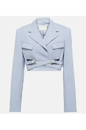 DION LEE Cropped-Blazer aus einem Wollgemisch