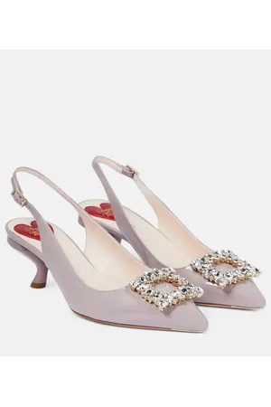 Roger Vivier Slingback-Pumps Virgule aus Lackleder