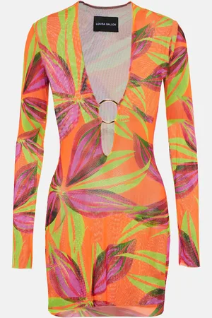 Louisa Ballou Bedrucktes Minikleid Helios aus Mesh